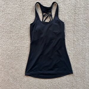 Mono B Black Strappy Back Tank Top